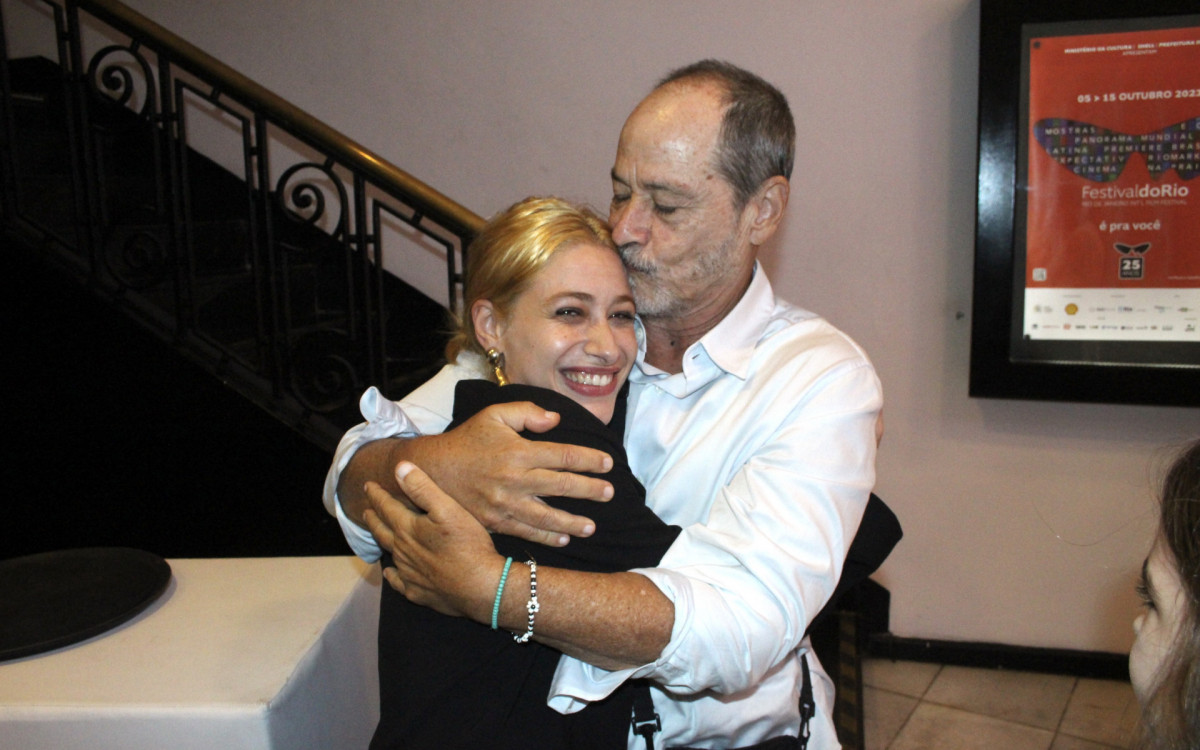 Luisa Arraes e o pai, Guel Arraes, no Festival do Rio - Rogério Fidalgo / Ag. News
