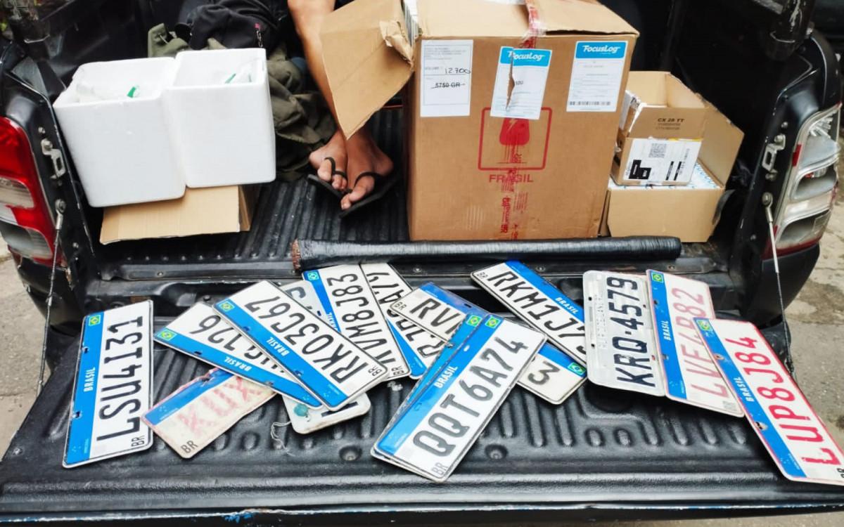 Materiais apreendidos no Parque União durante operação - Divulgaçao