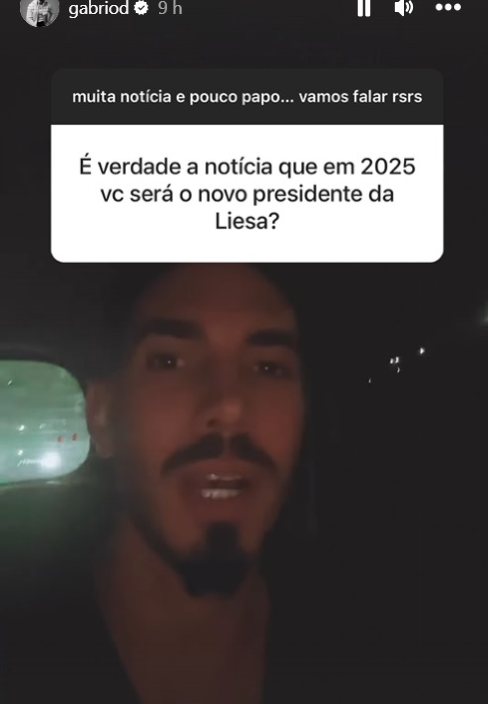 Gabriel David fala sobre ser o novo presidente da Liesa: 'Um dia eu penso nisso' - Reprodução Internet