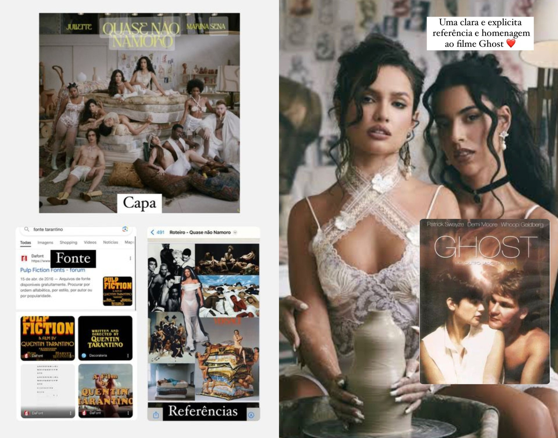 Juliette mostrou referências visuais para seus lançamentos após ser acusada de plágio - Reprodução/Instagram