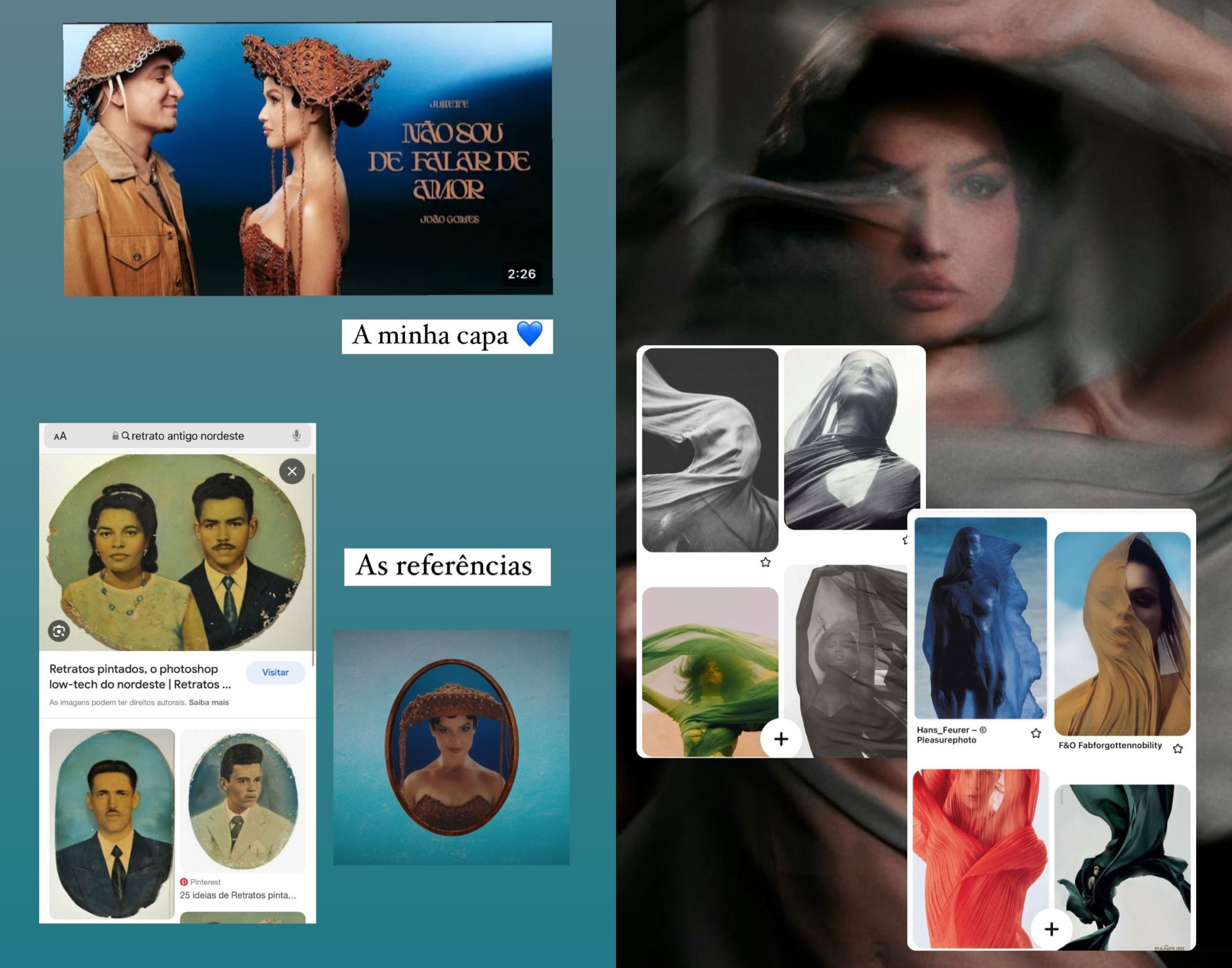 Juliette mostrou referências visuais para seus lançamentos após ser acusada de plágio - Reprodução/Instagram