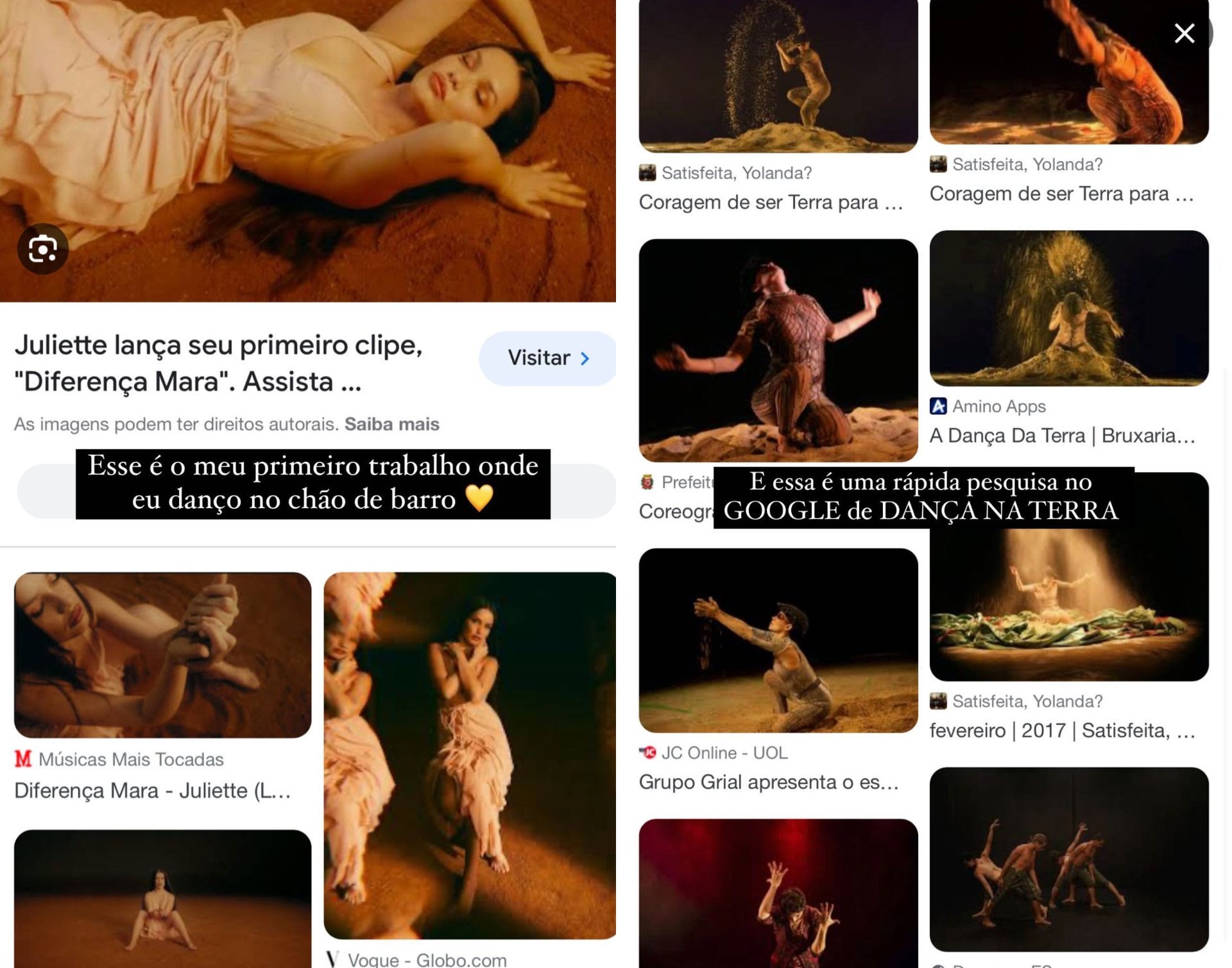 Juliette mostrou referências visuais para seus lançamentos após ser acusada de plágio - Reprodução/Instagram