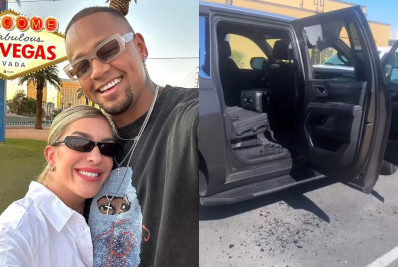 Leo Santana e Lore Improta são furtados em Las Vegas: 'Quebraram o vidro do carro'