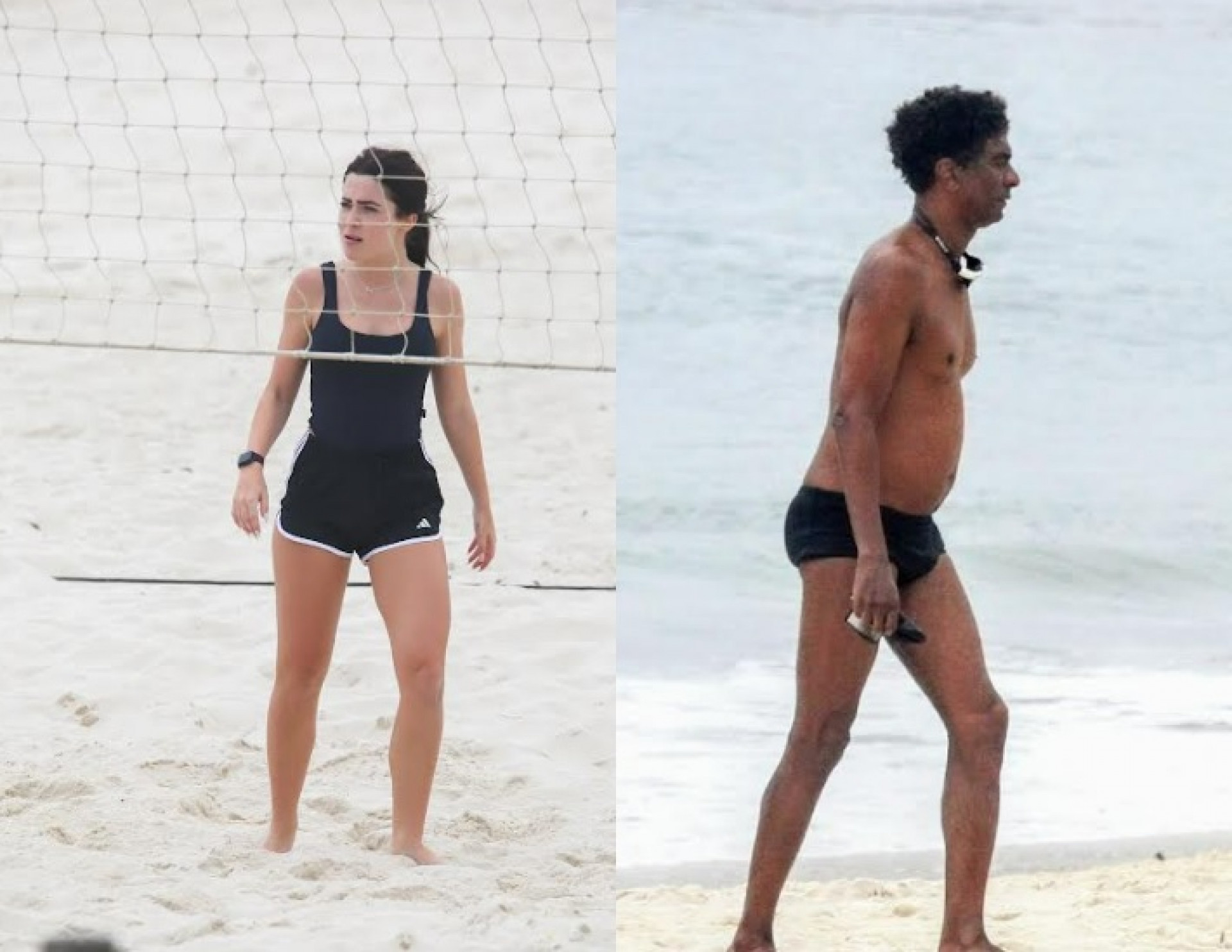 Jade Picon e Helio de La Peña se exercitam no Rio -  Dilson Silva / Dan Delmiro / Agnews