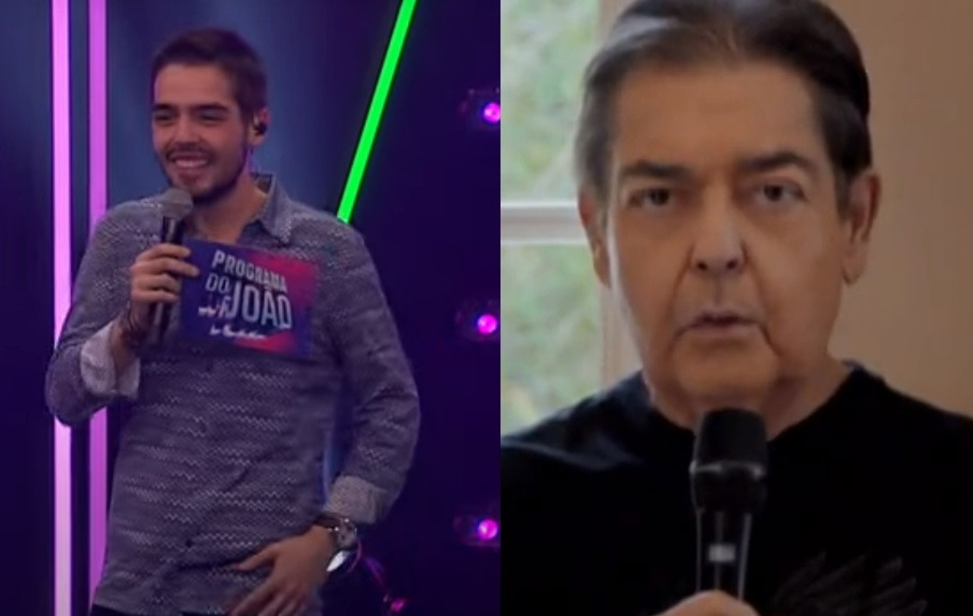 João Silva se surpreende com mensagem do pai, Faustão, em estreia de programa - Reprodução de vídeo / Band