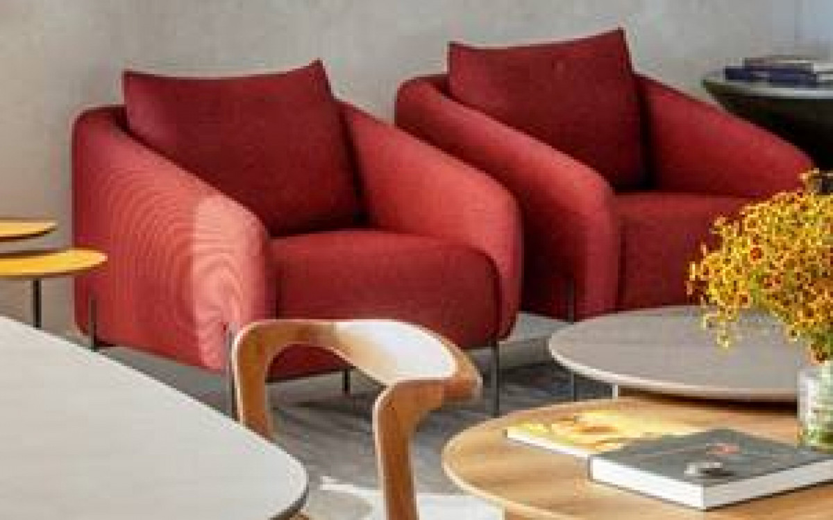 Poltronas estofadas em malha tecnológica Knit são uma das tendências de mostra que ficará em cartaz durante quatro meses no CasaShopping