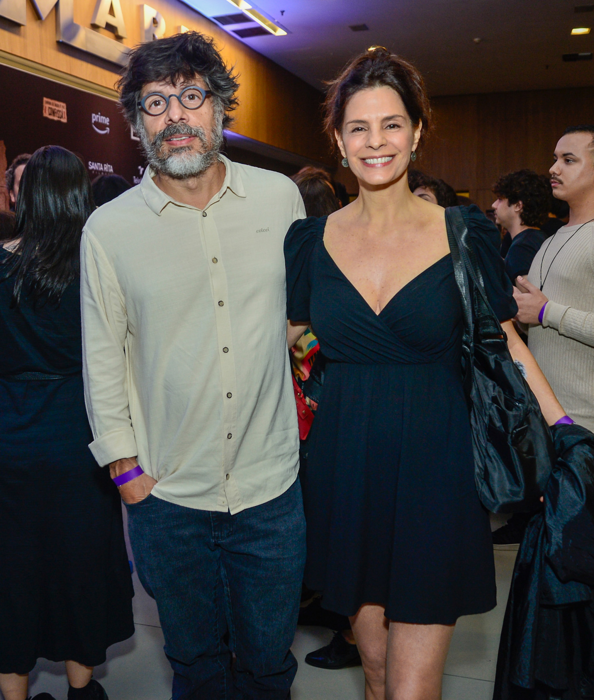 Helena Ranaldi e o marido, Daniel Alvim, na pré estreia de 'A Menina Que Matou os Pais', em São Paulo - Eduardo Martins/ Agnews
