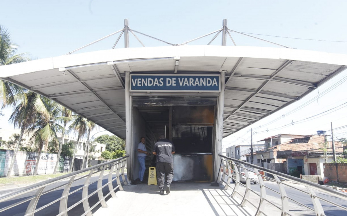 Estação Vendas de Varanda, em Santa Cruz, é uma das cinco atacadas por milicianos na Zona Oeste - Reginaldo Pimenta/Agência O Dia
