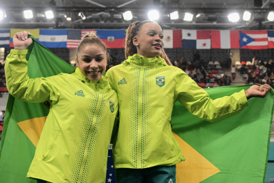 Rebeca Andrade e Flávia Saraiva conquistam dobradinha para o Brasil no Pan