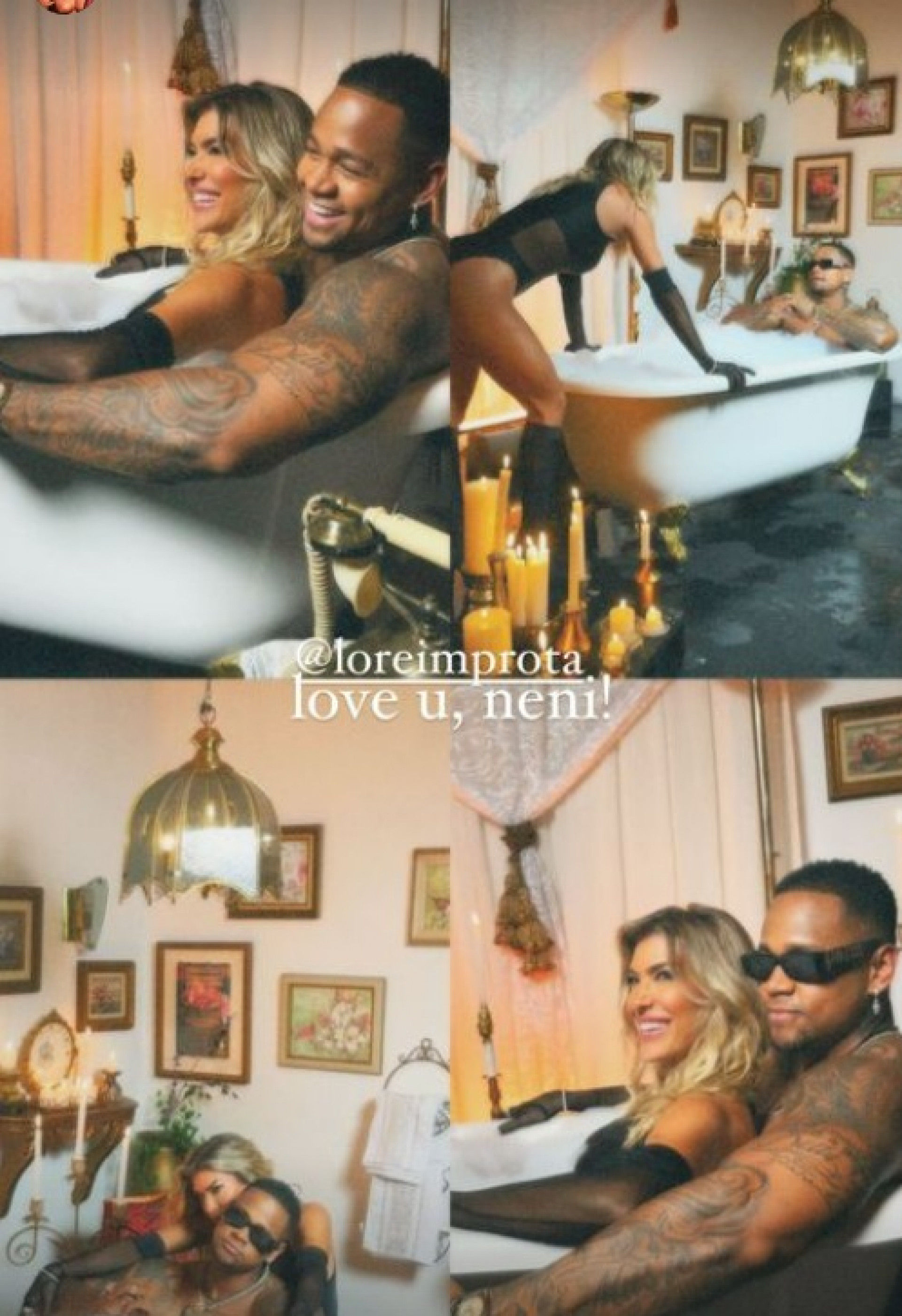 Lore Improta e Léo Santana gravam cenas do clipe 'Cama Repetida' - Reprodução do Instagram