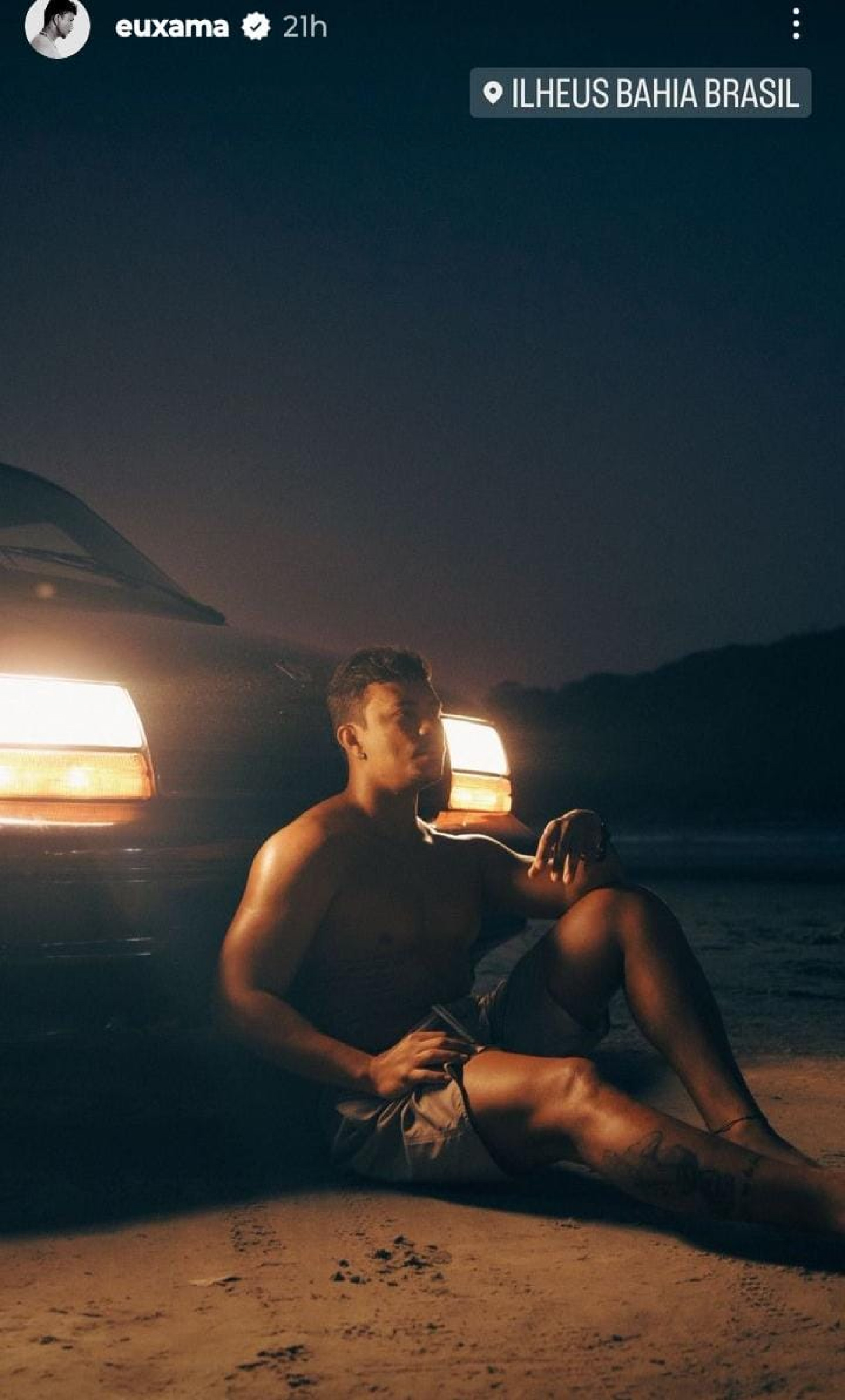 Xamã como Damião nas gravações do remake de 'Renascer' - Reprodução/Instagram