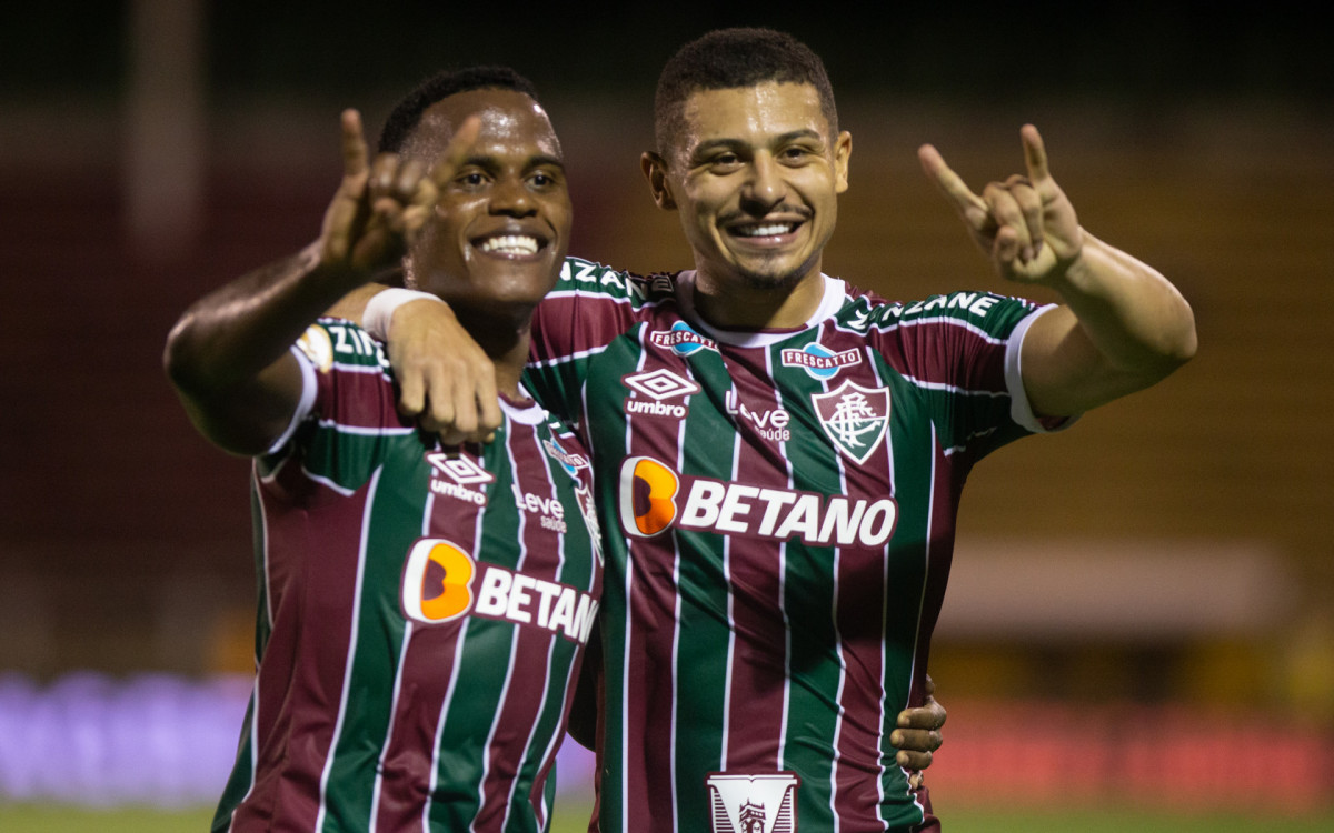 Volta Redonda, RJ - Brasil - 25/10/2023 - Est&aacute;dio Raulino de Oliveira - Campeonato Brasileiro, vig&eacute;sima nona rodada, jogo entre Fluminense x Goi&aacute;s.
FOTO DE MARCELO GON&Ccedil;ALVES / FLUMINENSE FC


IMPORTANTE: Imagem destinada a uso institucional e divulga?, seu uso comercial est?etado incondicionalmente por seu autor e o Fluminense Football Club.

IMPORTANT: Image intended for institutional use and distribution. Commercial use is prohibited unconditionally by its author and Fluminense Football Club.

IMPORTANTE: Im?n para uso solamente institucional y distribuici? El uso comercial es prohibido por su autor y por el Fluminense Football Club - Marcelo Goncalves