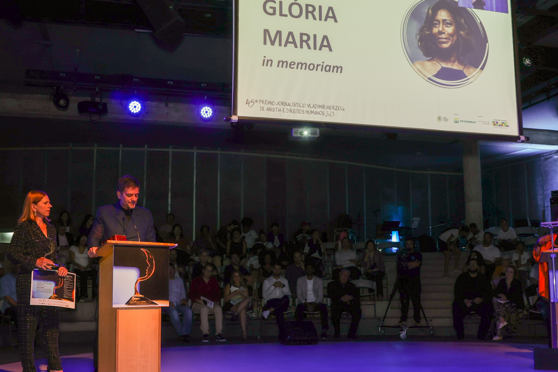 Gloria Maria é homenageada no Prêmio Vladimir Herzog - Tomze Fonseca / Agnews