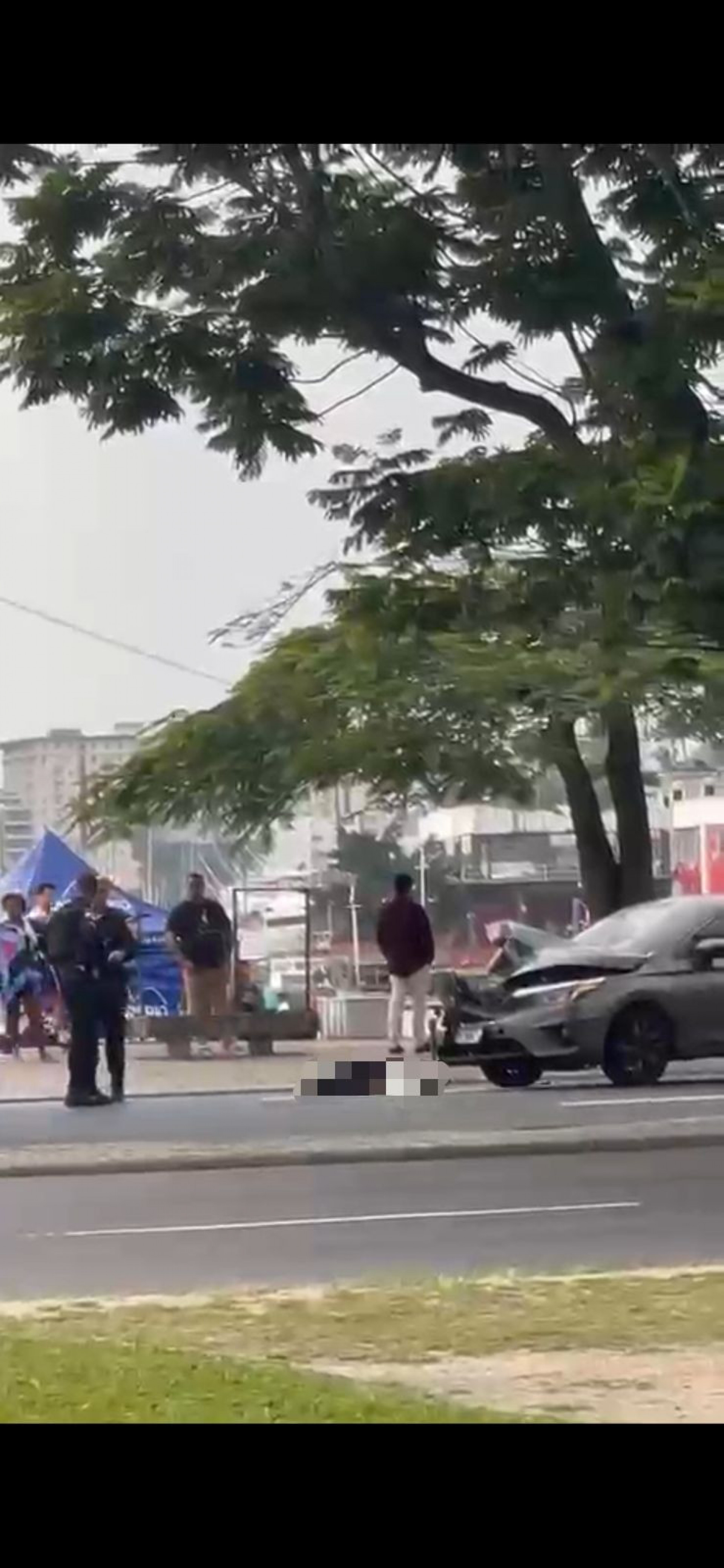 Mulher morre e homem fica ferido após serem atropelados na Praia de Botafogo - Reprodução