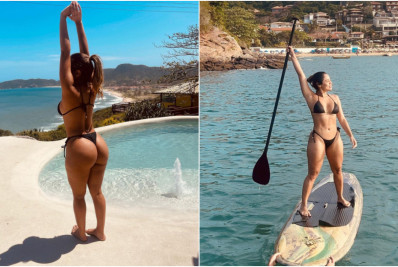 Lexa arrasa de biquíni fio-dental em Búzios e fãs elogiam