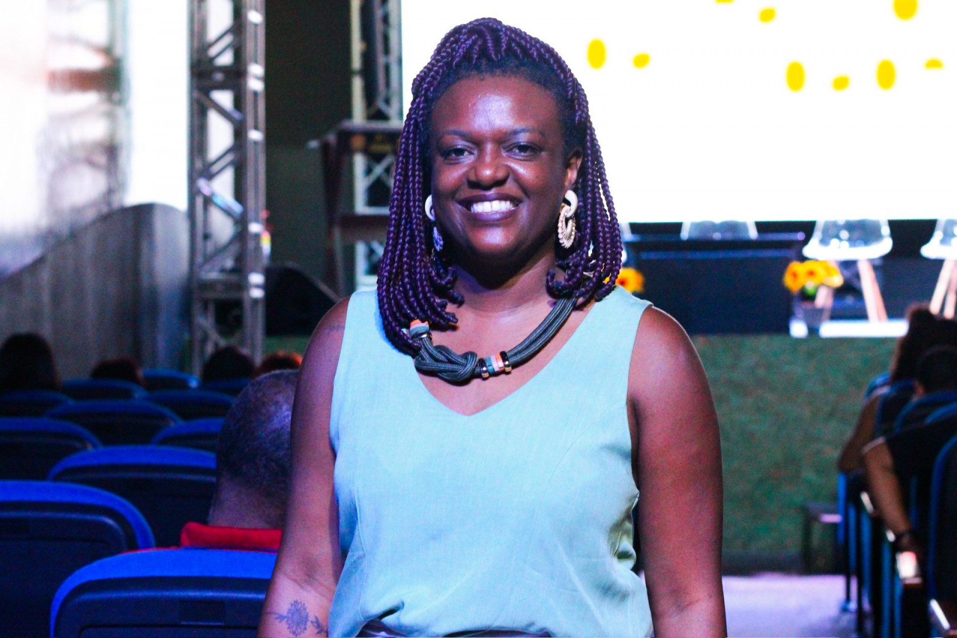 A psic&oacute;loga e palestrante Vanessa Pereira enfatizou a import&acirc;ncia de existirem pol&iacute;ticas p&uacute;blicas voltadas para a sa&uacute;de mental da popula&ccedil;&atilde;o negra - Kristian Amarante/PMBR