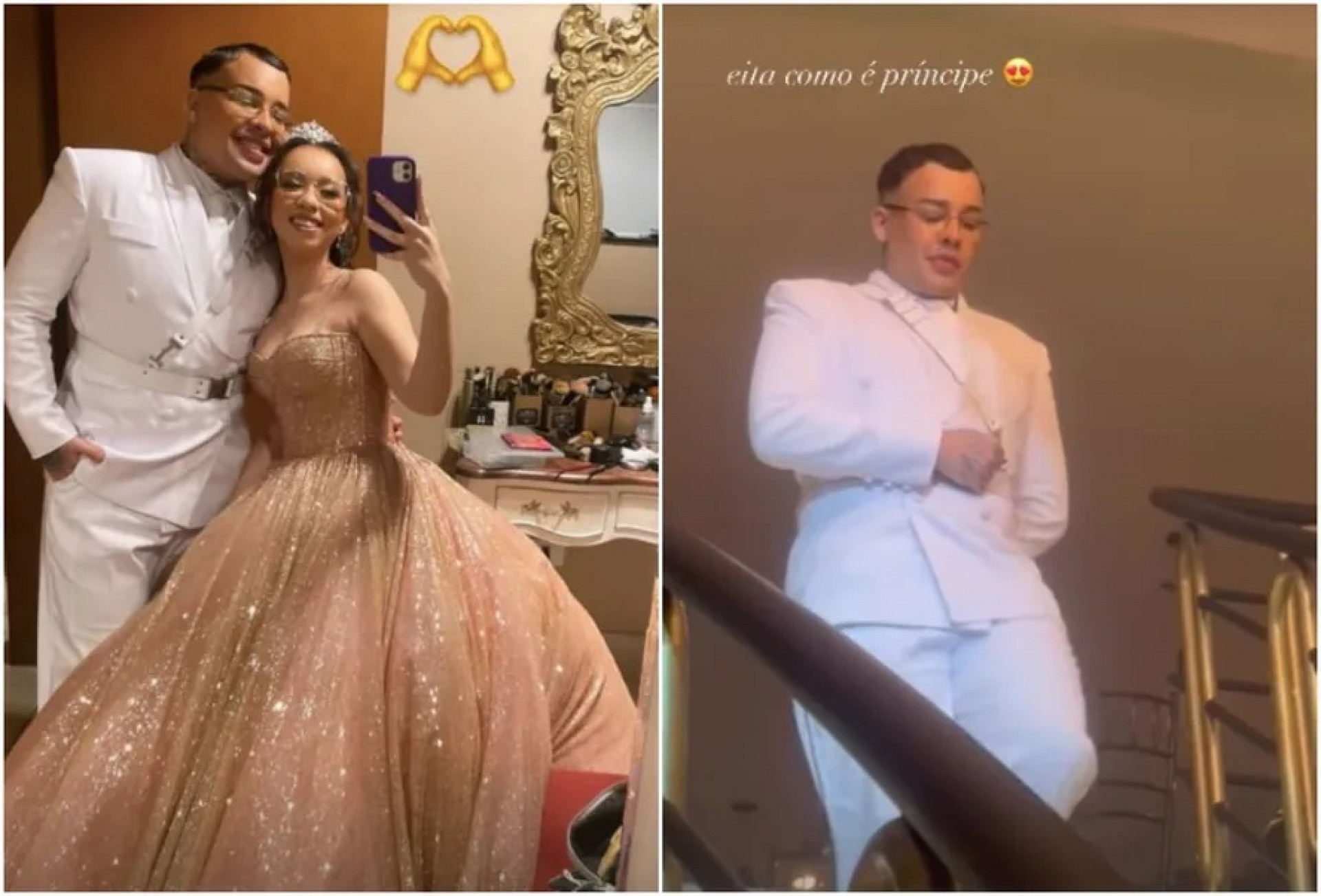 Daniel Garcia, a Gloria Groove, é príncipe na festa de 15 anos da prima - Reprodução Internet