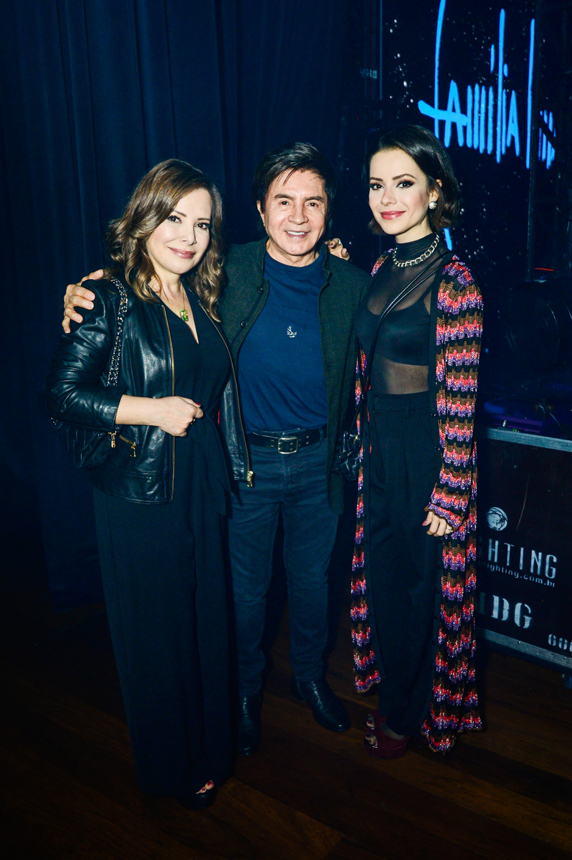 Noemy, Xororó e Sandy na gravação de DVD da Família Lima 30 anos - Eduardo Martins/ Agnews