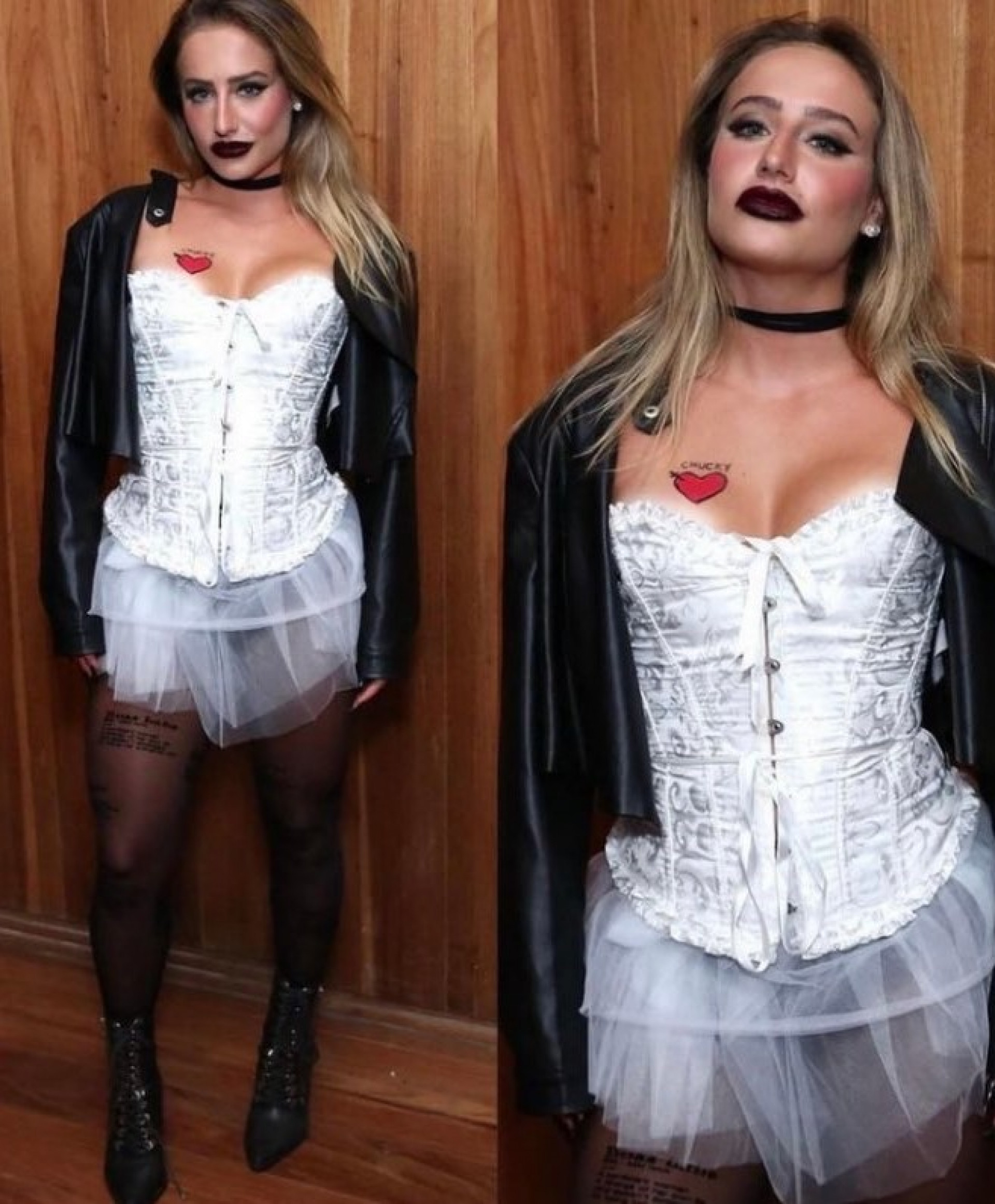 Bruna Griphão fantasiada de noiva do Chucky para o Halloween - Reprodução/Bruna Griphão