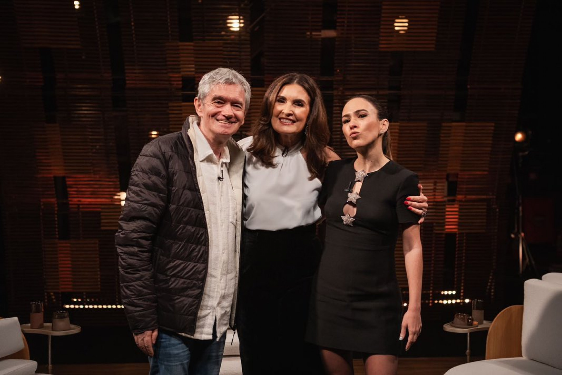  Serginho Groisman e Tata Werneck no 'Assim Como a Gente', de Fátima Bernardes  - Reprodução / Instagram 