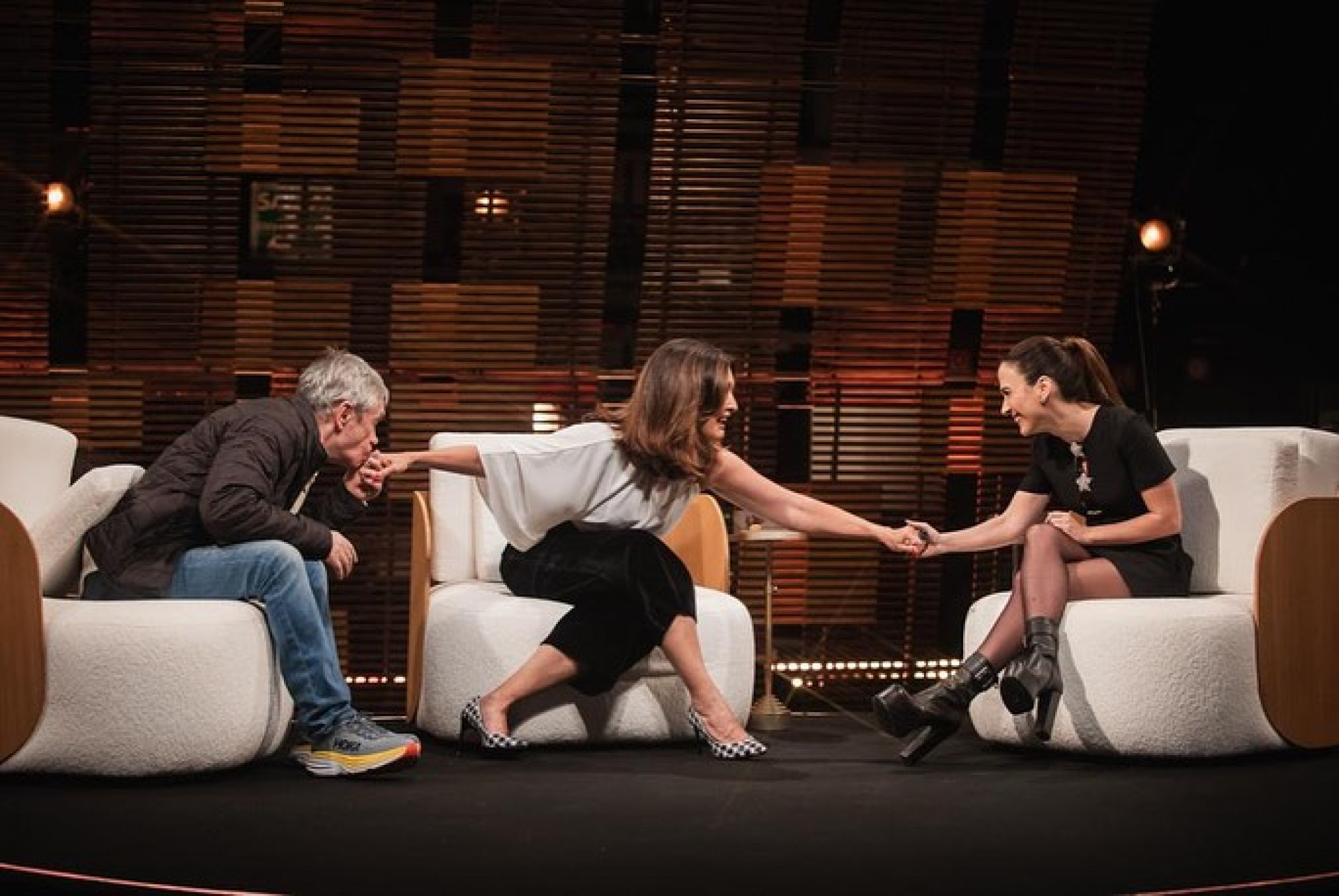 Serginho Groisman e Tata Werneck no 'Assim Como a Gente', de Fátima Bernardes  - Reprodução / Instagram 