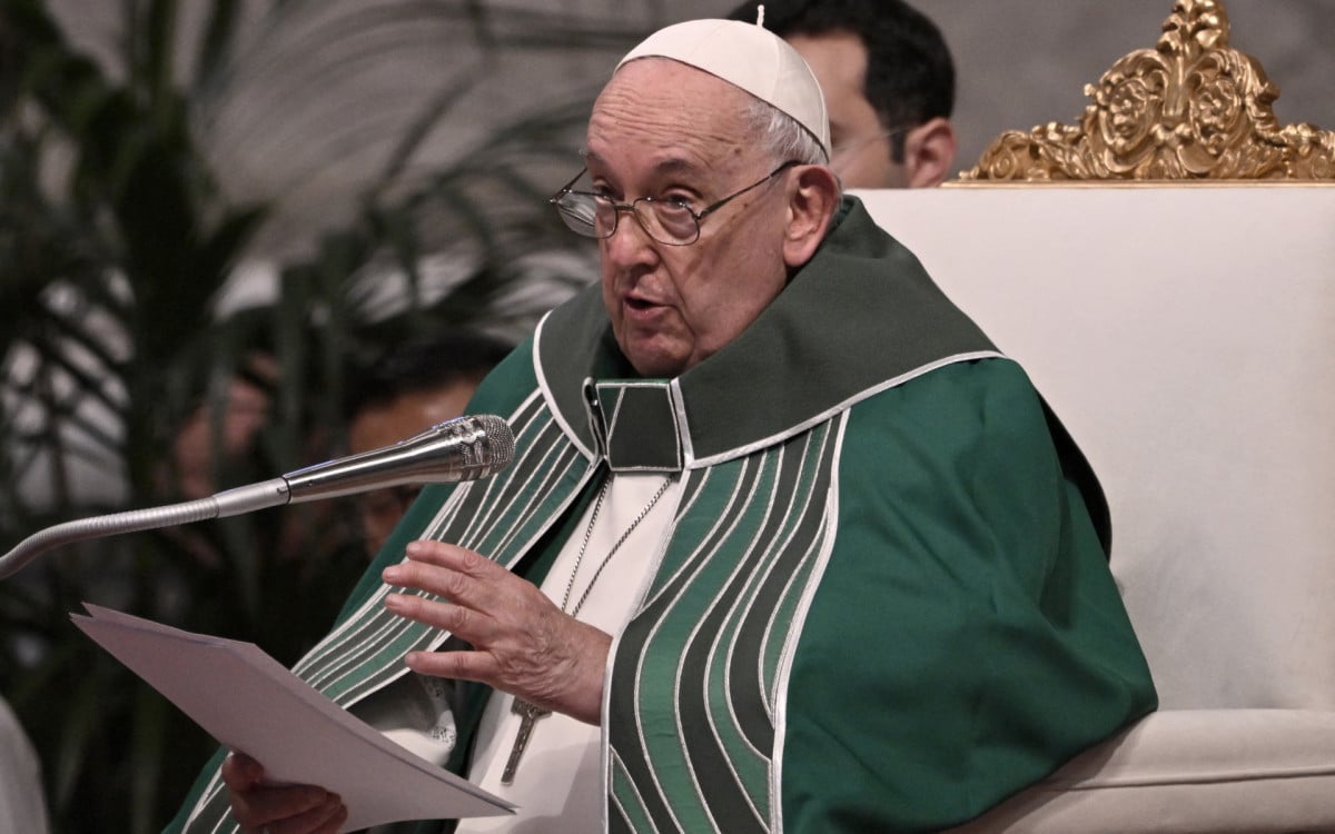 Papa Francisco durante discurso neste domingo (29) - Tiziana Fabi/AFP