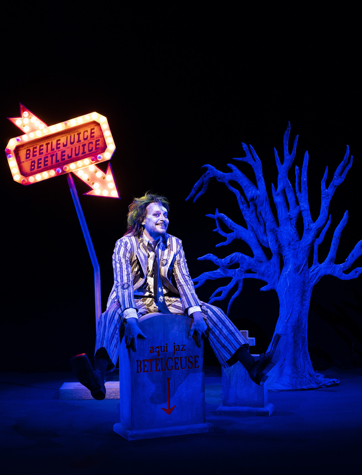 Eduardo Sterblitch dá vida ao fantasma Beetlejuice em novo musical - Divulgação/Leo Aversa