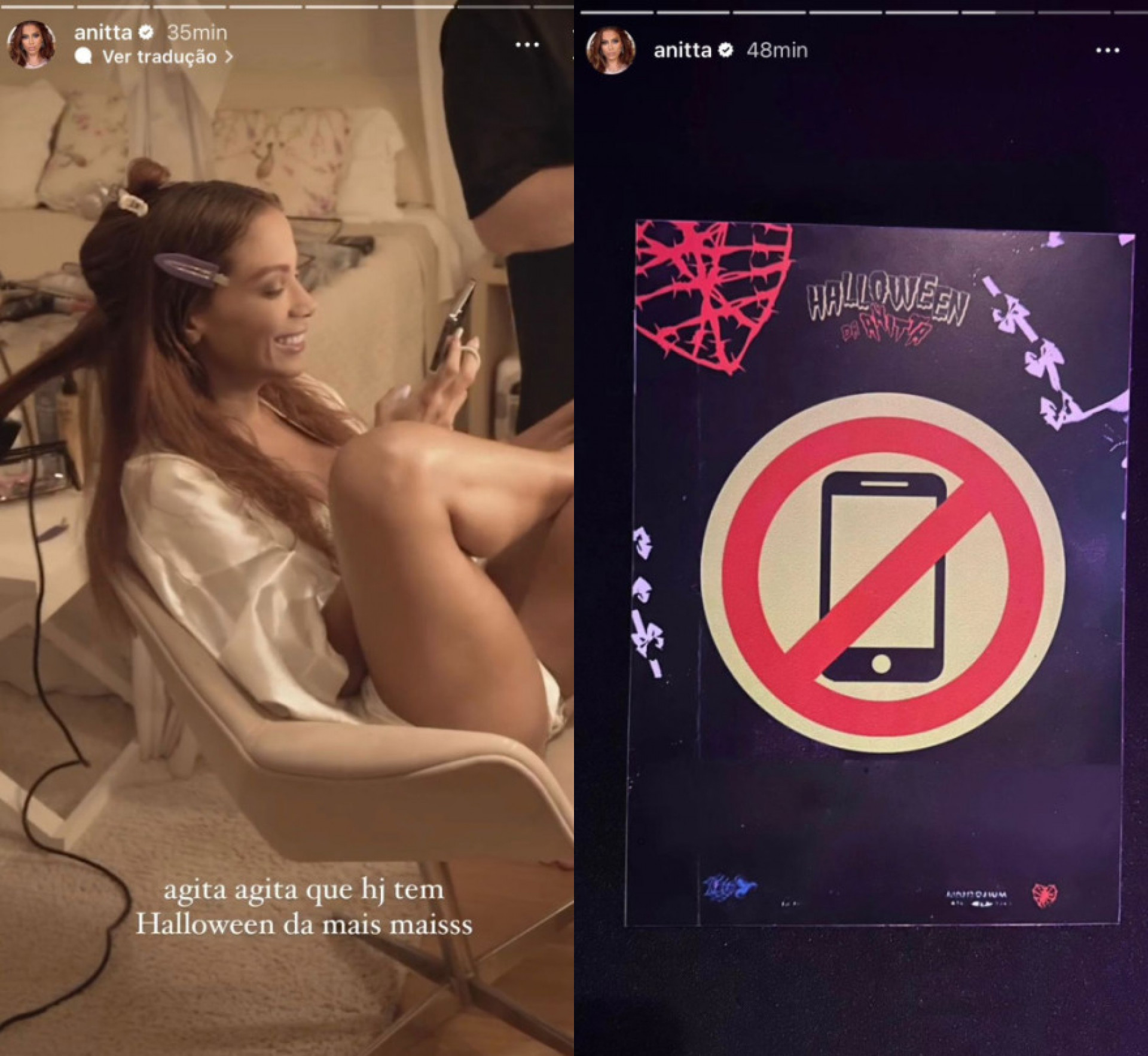 Anitta dá festão de Halloween no Rio - Reprodução