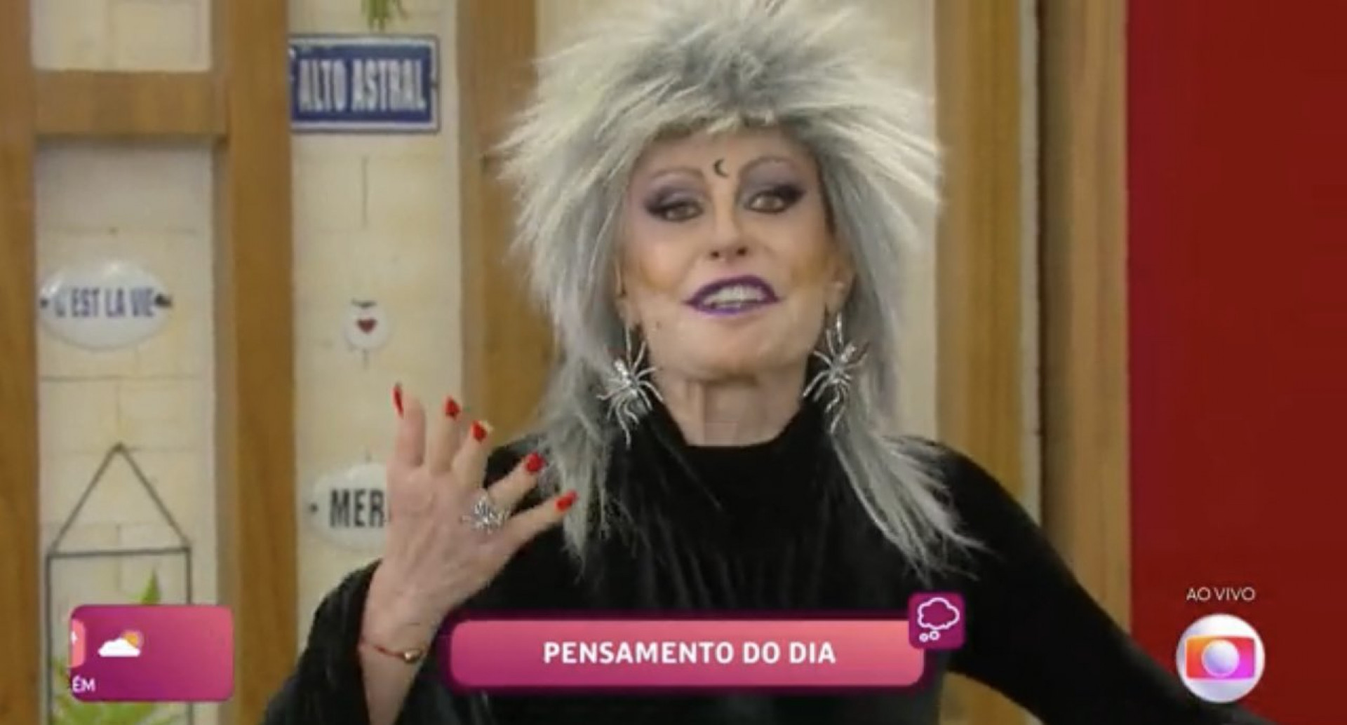 Ana Maria Braga se veste de bruxa para comemorar o Halloween no 'Mais Você' - Reprodução