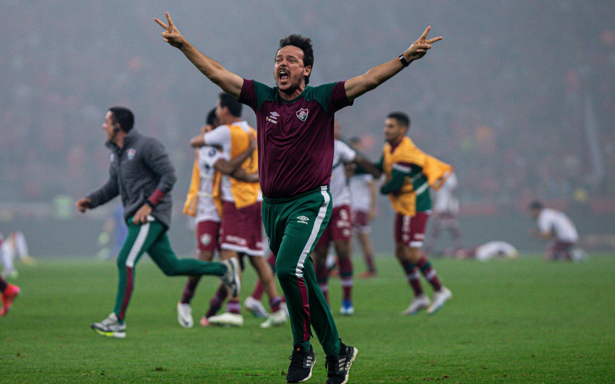 Fernando Diniz após a vitória do Fluminense sobre o Internacional, pelas semifinais da Copa Libertadores