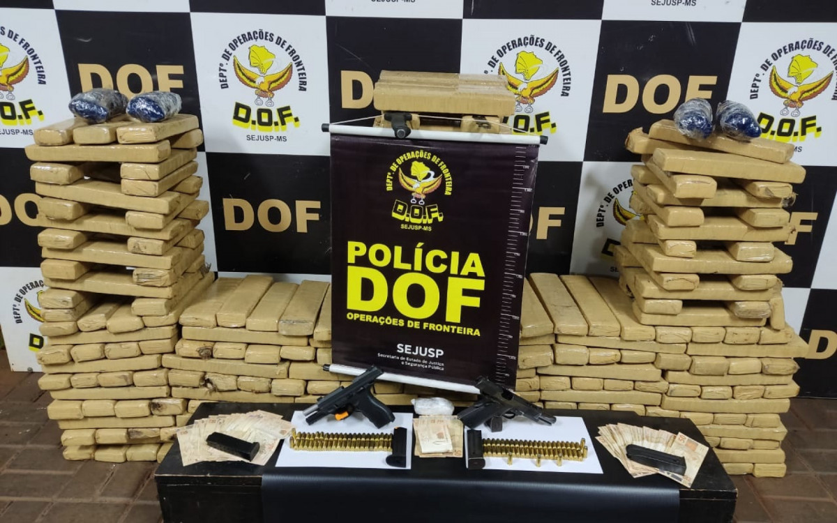 Drogas, armas, dinheiro e munições foram apreendidos