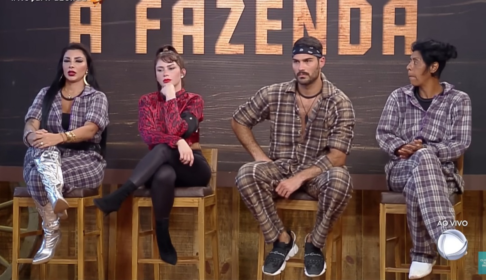 Jenny Miranda, Márcia Fu, Nadja Pessoa e Shayan estão na roça - Reprodução de vídeo / Record TV