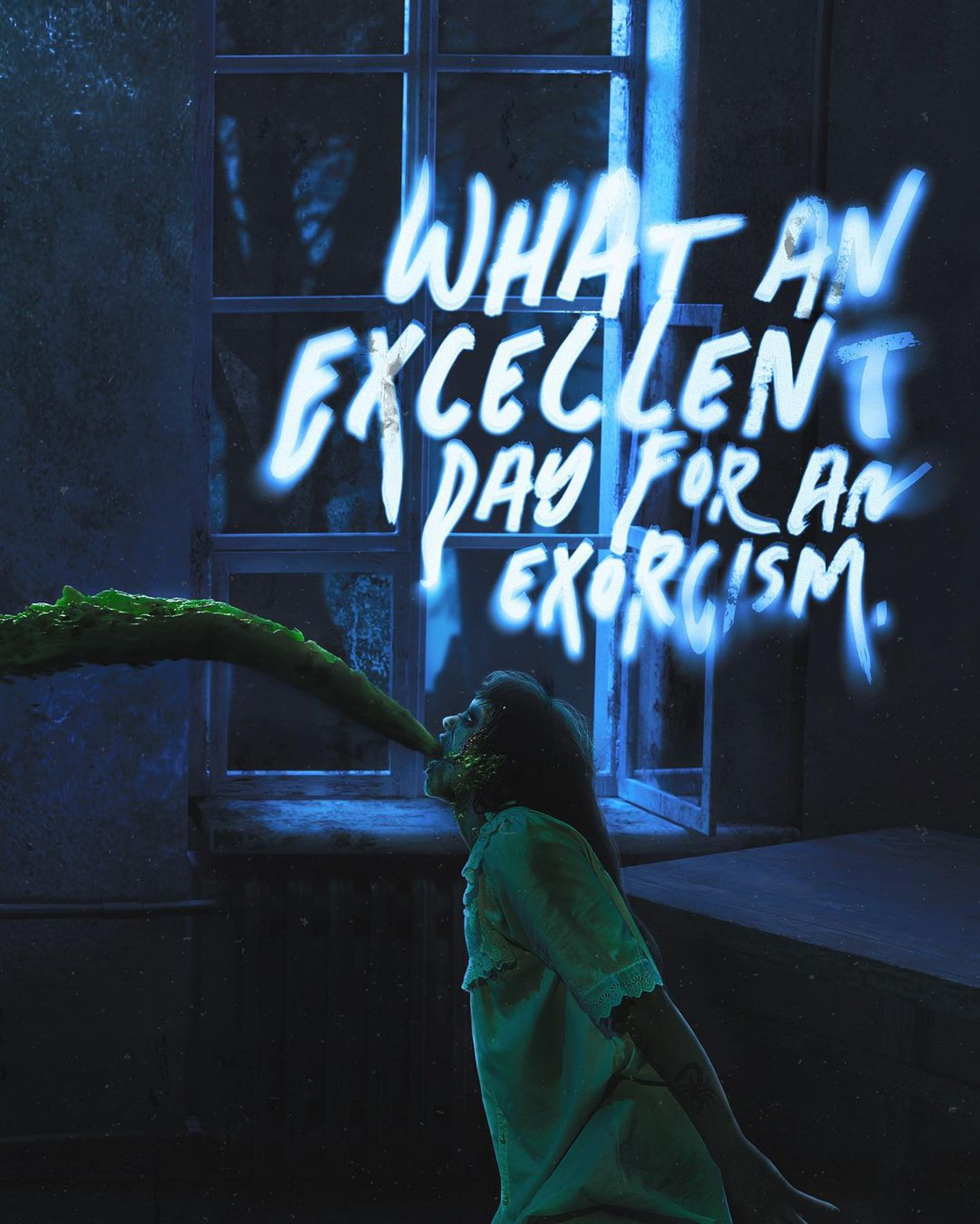 Pabllo Vittar se caracteriza como Regan, a menina possuída de 'O Exorcista', para o Halloween - Eduardo Bravin / Reprodução Internet