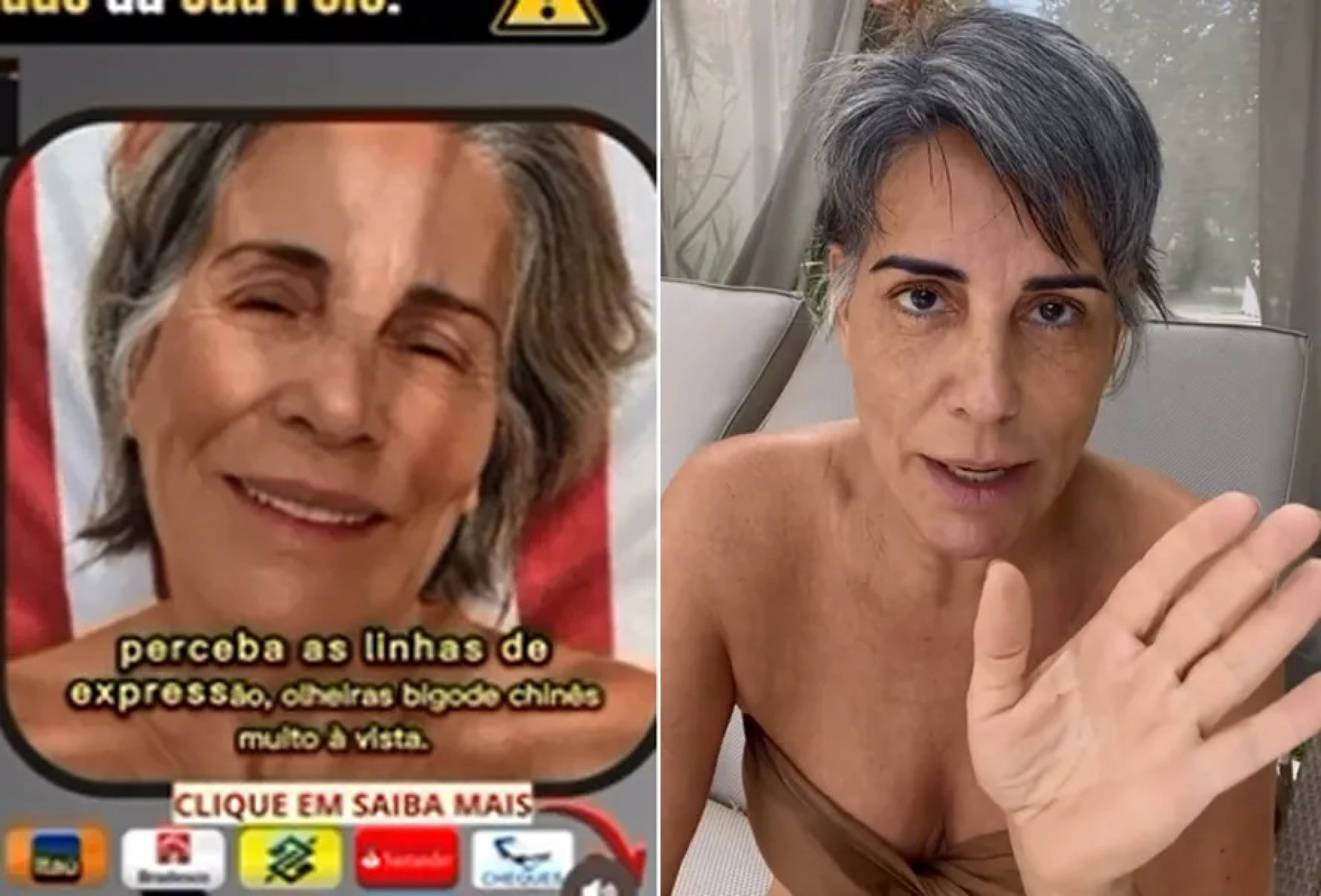 Gloria Pires alerta seguidores sobre perfis falsos que usam sua imagem para vender 'produto milagroso' - Reprodução Internet