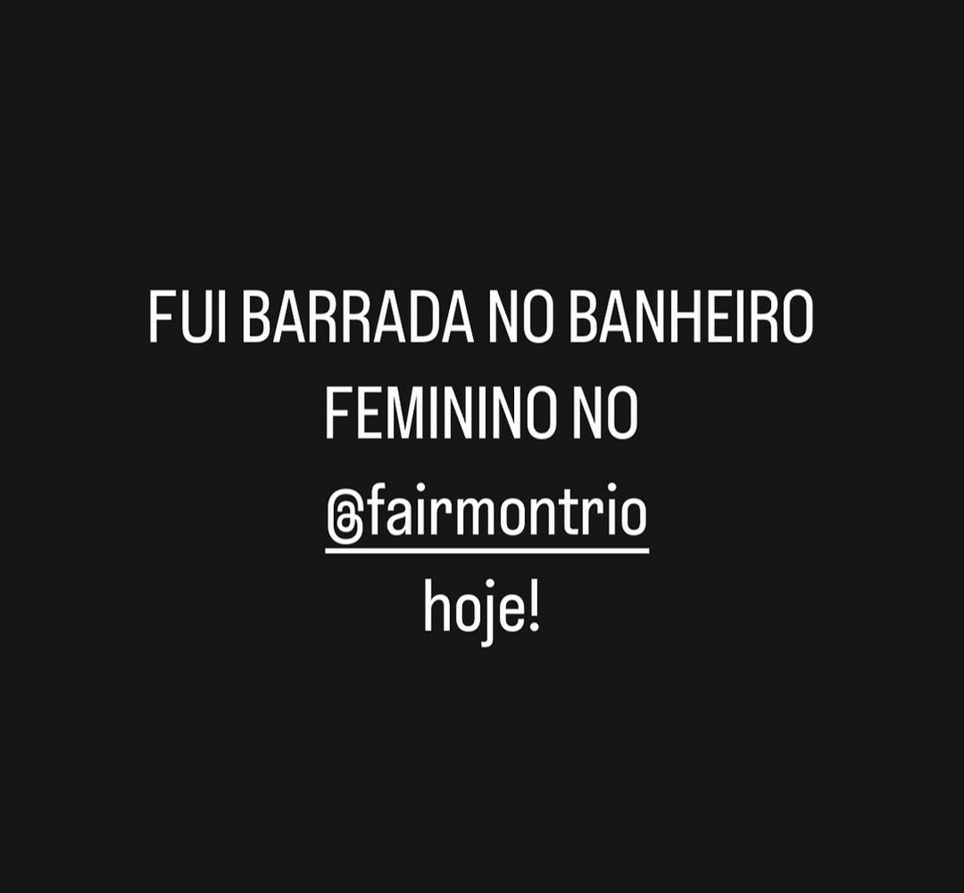 Atriz Valéria Barcellos é barrada no banheiro feminino do hotel Fairmont, no Rio - Reprodução Internet