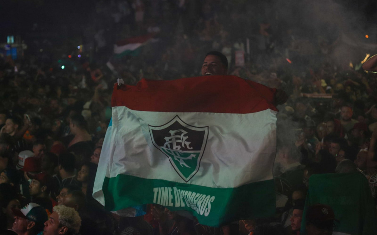 Torcedores do Fluminense comemoram vitória - Renan Areias/Agência O DIA