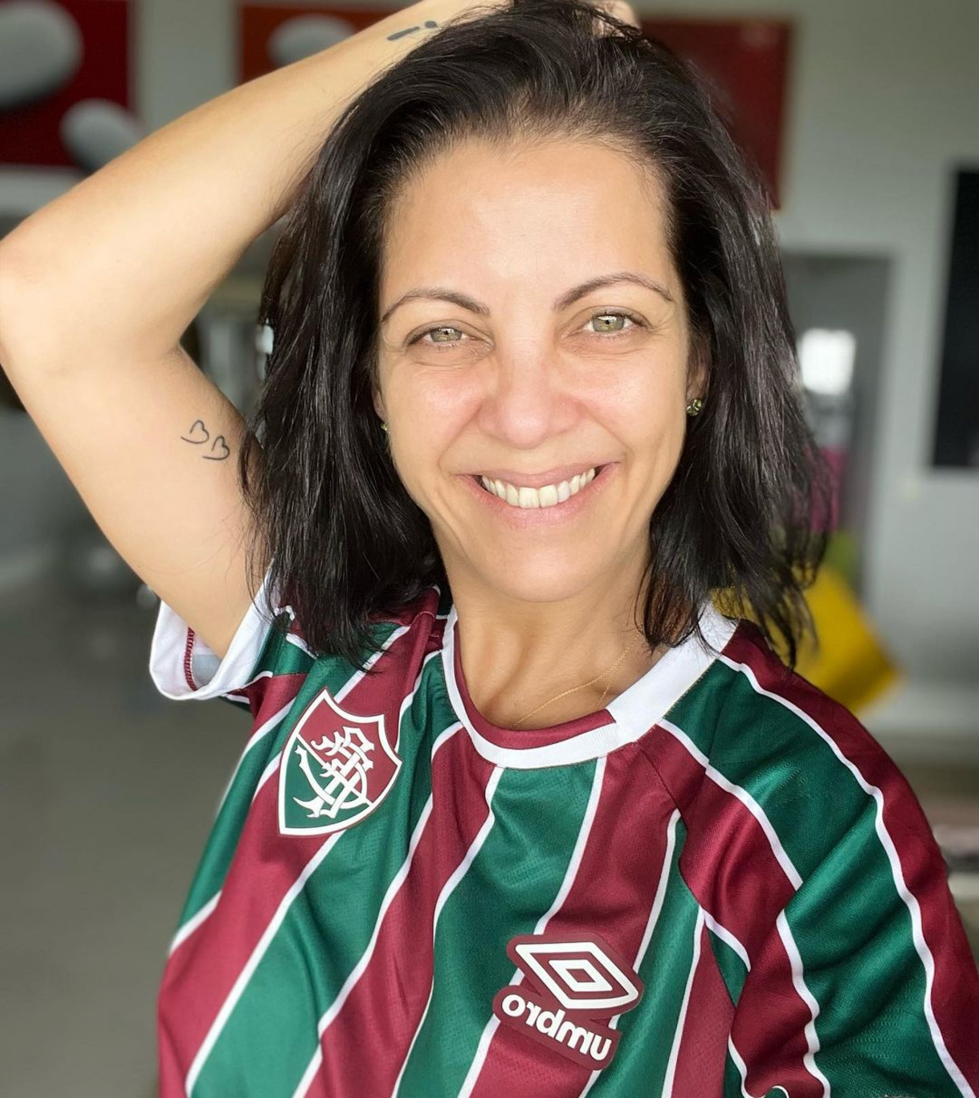 Thalita Rebouças  torcendo para o Fluminense na final da Libertadores  - Reprodução / Instagram 