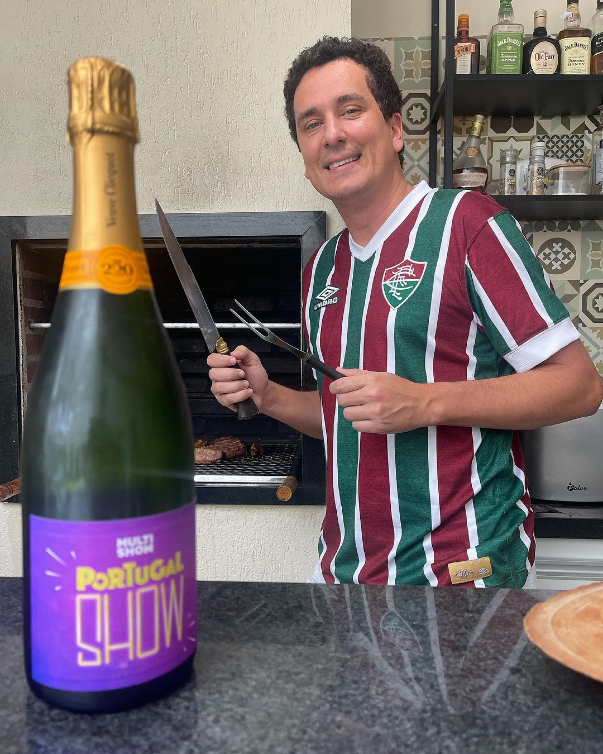 Rafel Portugal torcendo para o Fluminense na final da Libertadores  - Reprodução / Instagram 