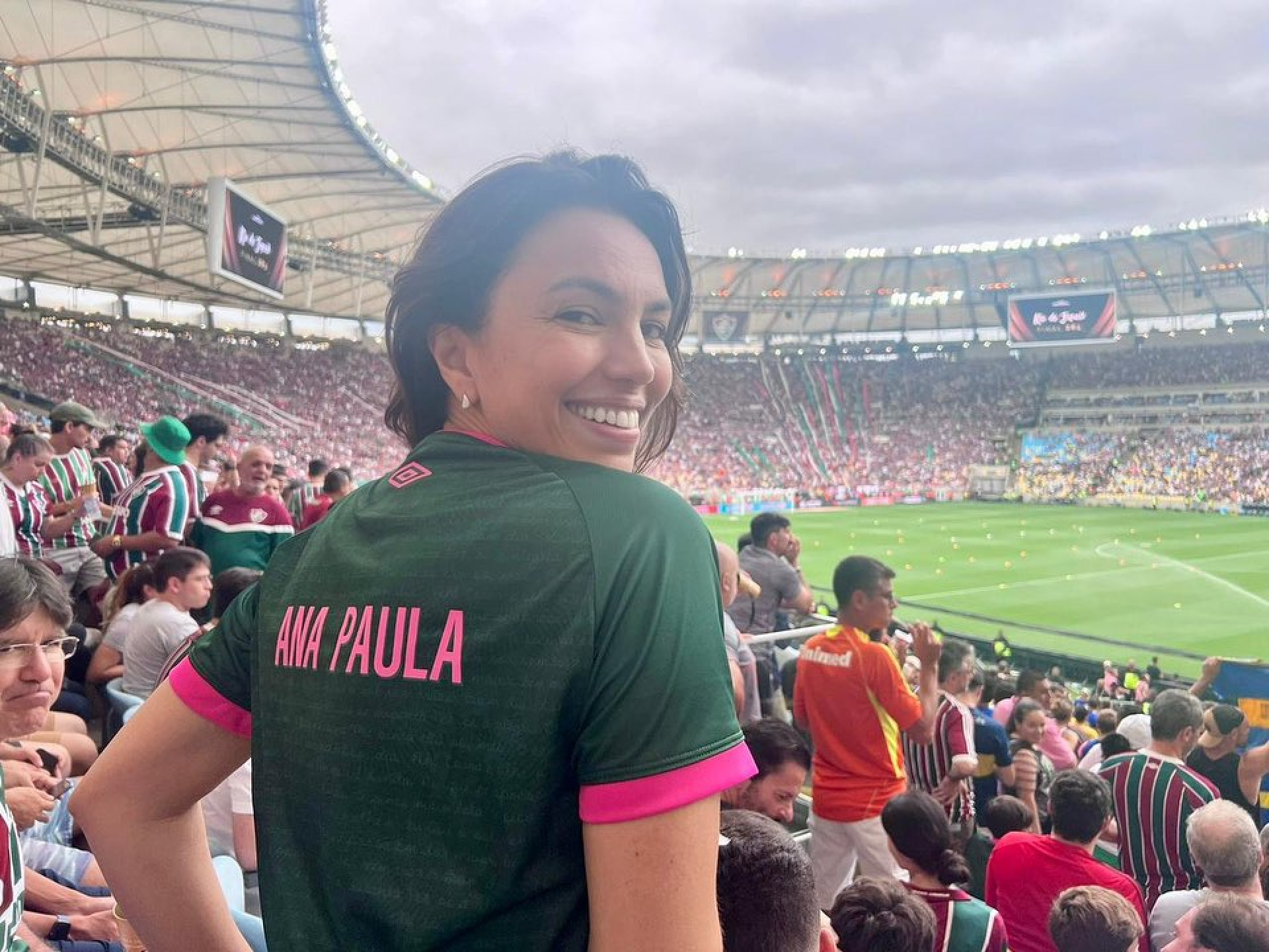 Jornalista Ana Paula Arauno na Final da Libertadores  - Reprodução / Instagram 