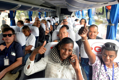 Usuários do CAPD de Volta Redonda embarcam para Caxambu (MG)