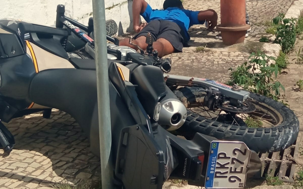 Captura foi na rua de acesso a Praça Waldemar Guimarães, próximo a Prefeitura de Trajano de Moraes