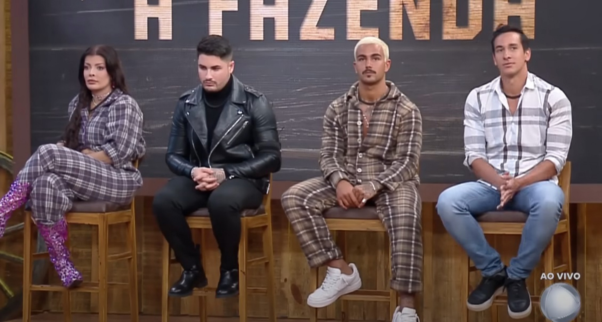 Jaqueline, Henrique, Lucas e Yuri estão na roça - Reprodução de  vídeo / Record TV