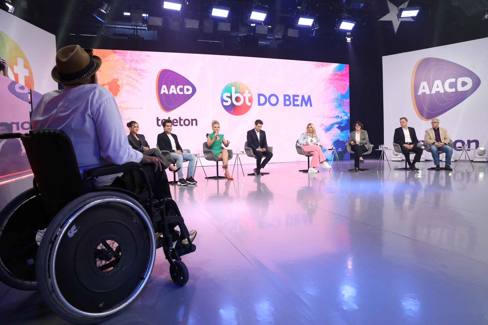 Elenco participa da coletiva de imprensa do Teleton 2023 - Rogerio Pallatta / SBT