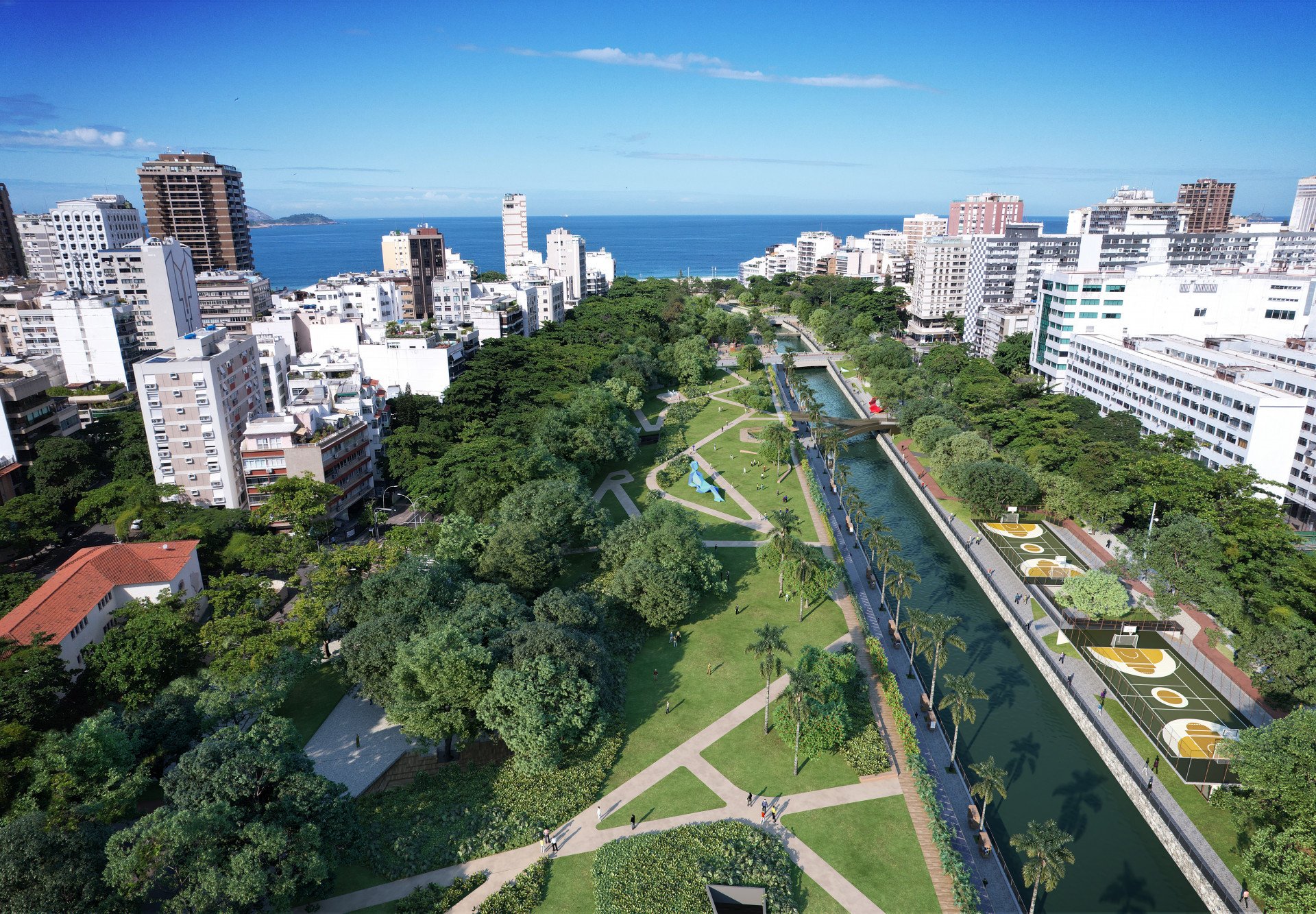 Vista aérea do Jardim de Alah, entre Ipanema e Leblon - Beth Santos/Prefeitura do Rio