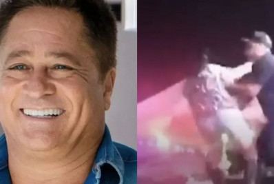 Fã de Leonardo é empurrada por segurança ao invadir palco: 'Não precisava