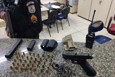 Em 48 horas, PM apreende três pistolas com kit rajada em Volta Redonda