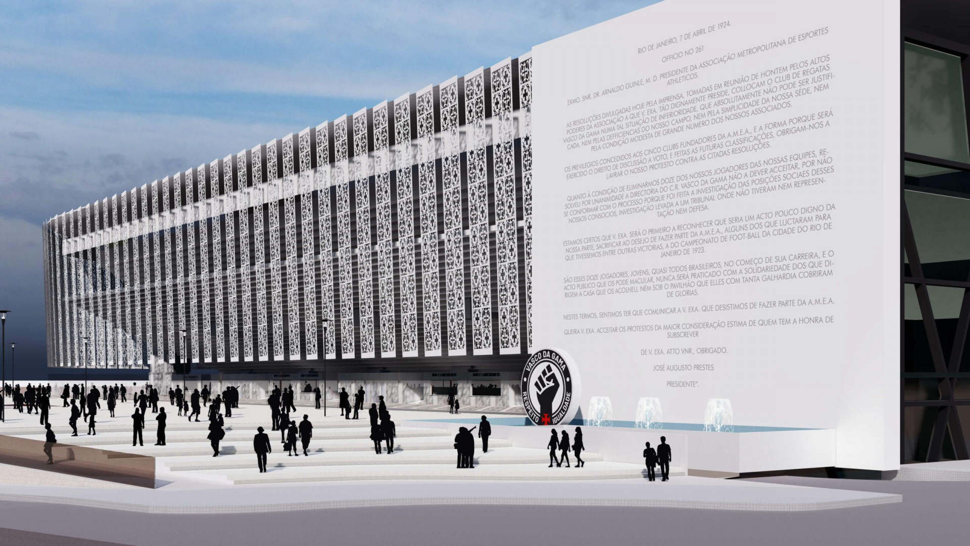 Setor em frente à Barreira do Vasco de São Januário terá painel com a resposta histórica de 1924  - Divulgação/Vasco