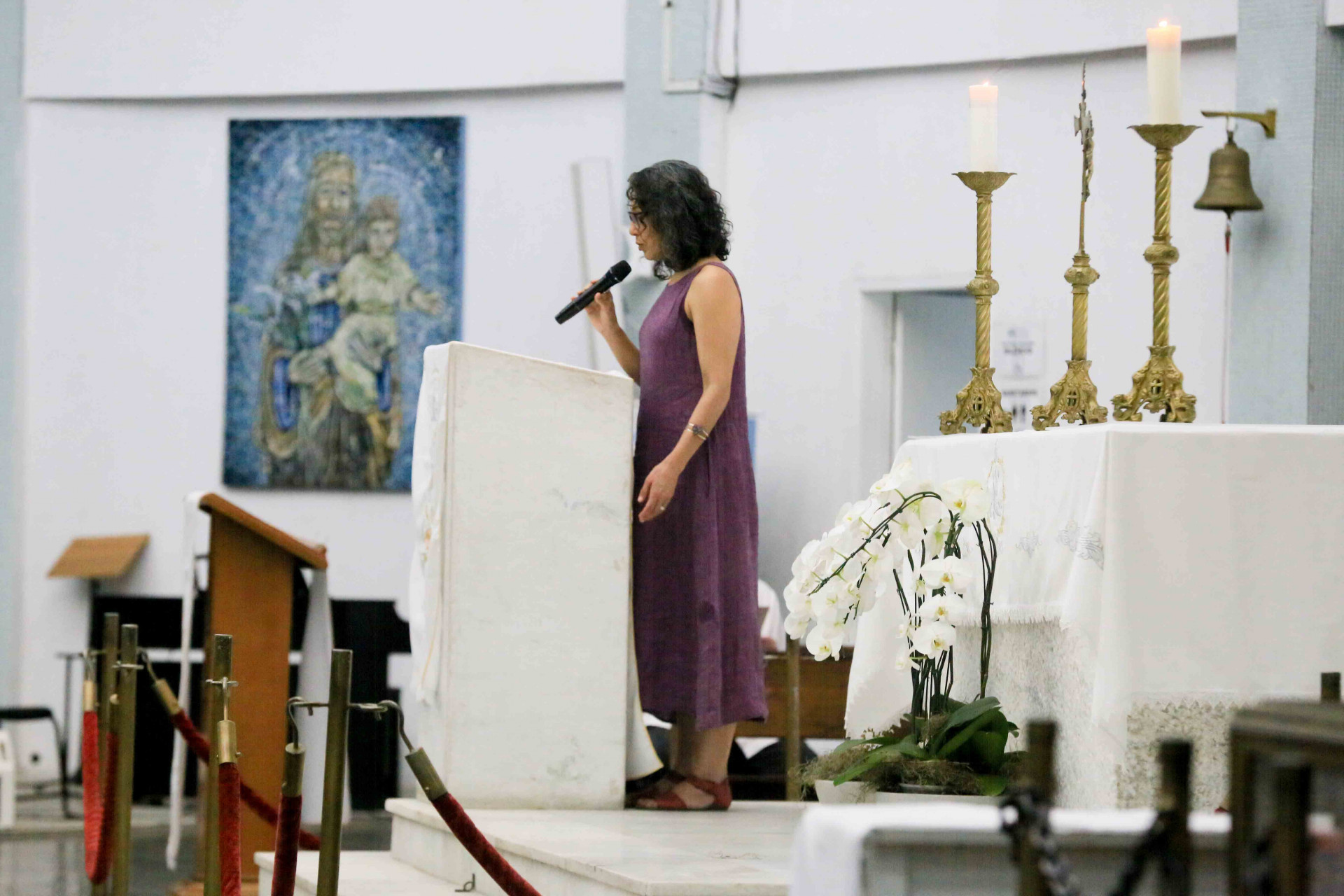 Amigos e familiares prestam suas homenagens a Elizangela na Missa de Sétimo Dia da atriz, no Rio - Agnews