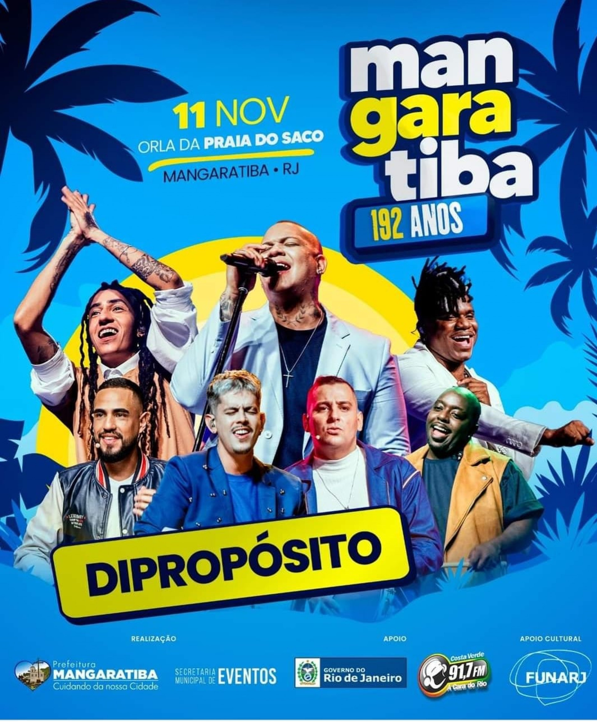 Se apresentam hoje nos 192 anos de Mangaratiba - Divulga&ccedil;&atilde;o/Prefeitura de Mangaratiba