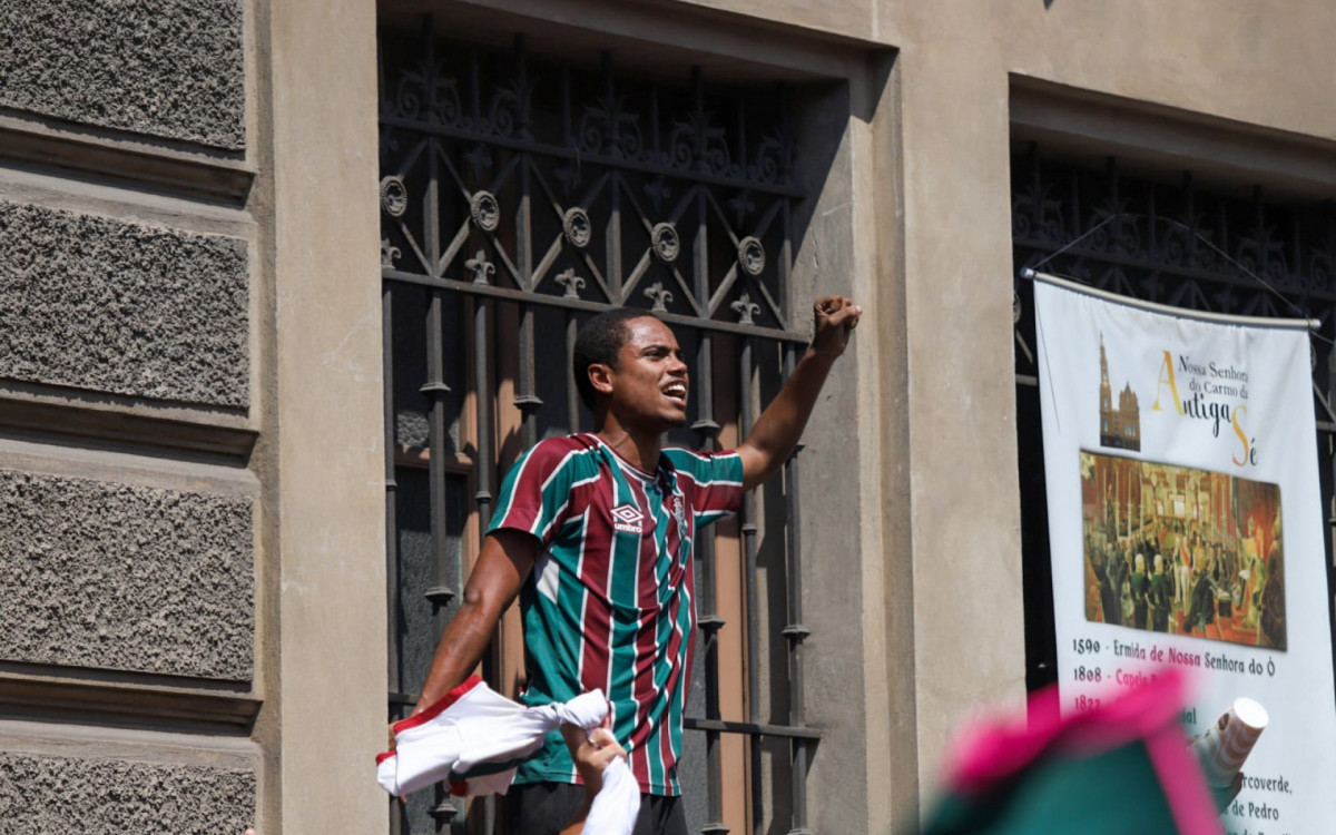 Comemoração do Fluminense pelo título da Libertadores